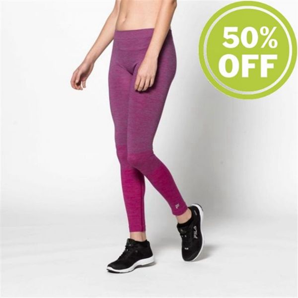 Leggins Fila Mujer Moradas - Long Tight Seamless Training - España 345906OBN